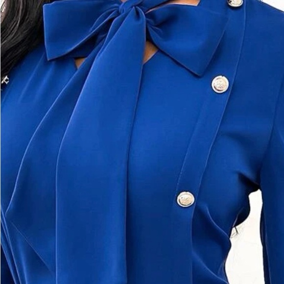 Brand new Elegant blouse Royal Blue from Shein size M - Picture 5 of 6